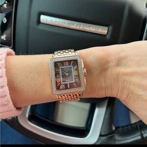 Gevril Padova Diamond Rose Gold Mother of Pearl Watch